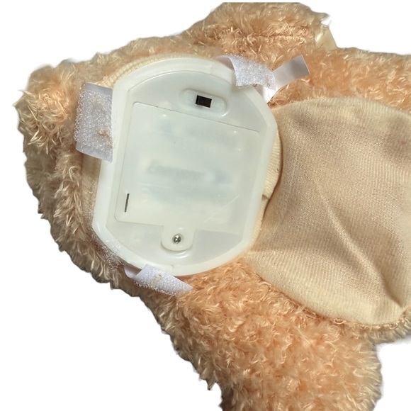 TAN HIDE AND SEEK TALKING TEDDY BEAR WITH SATIN BLANKET - Picture 5 of 5